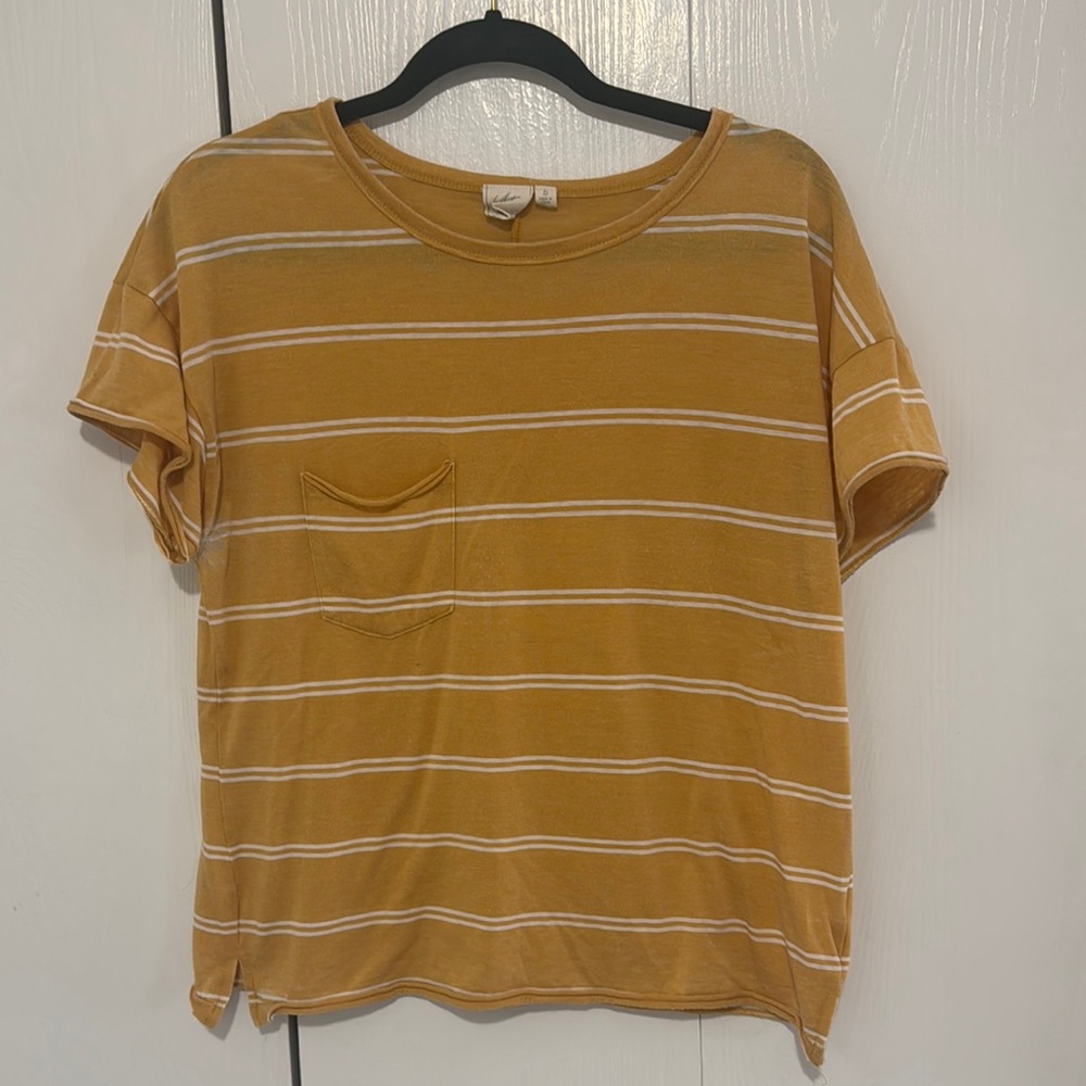 White Crow Yellow Boxy Short Sleeve Tee